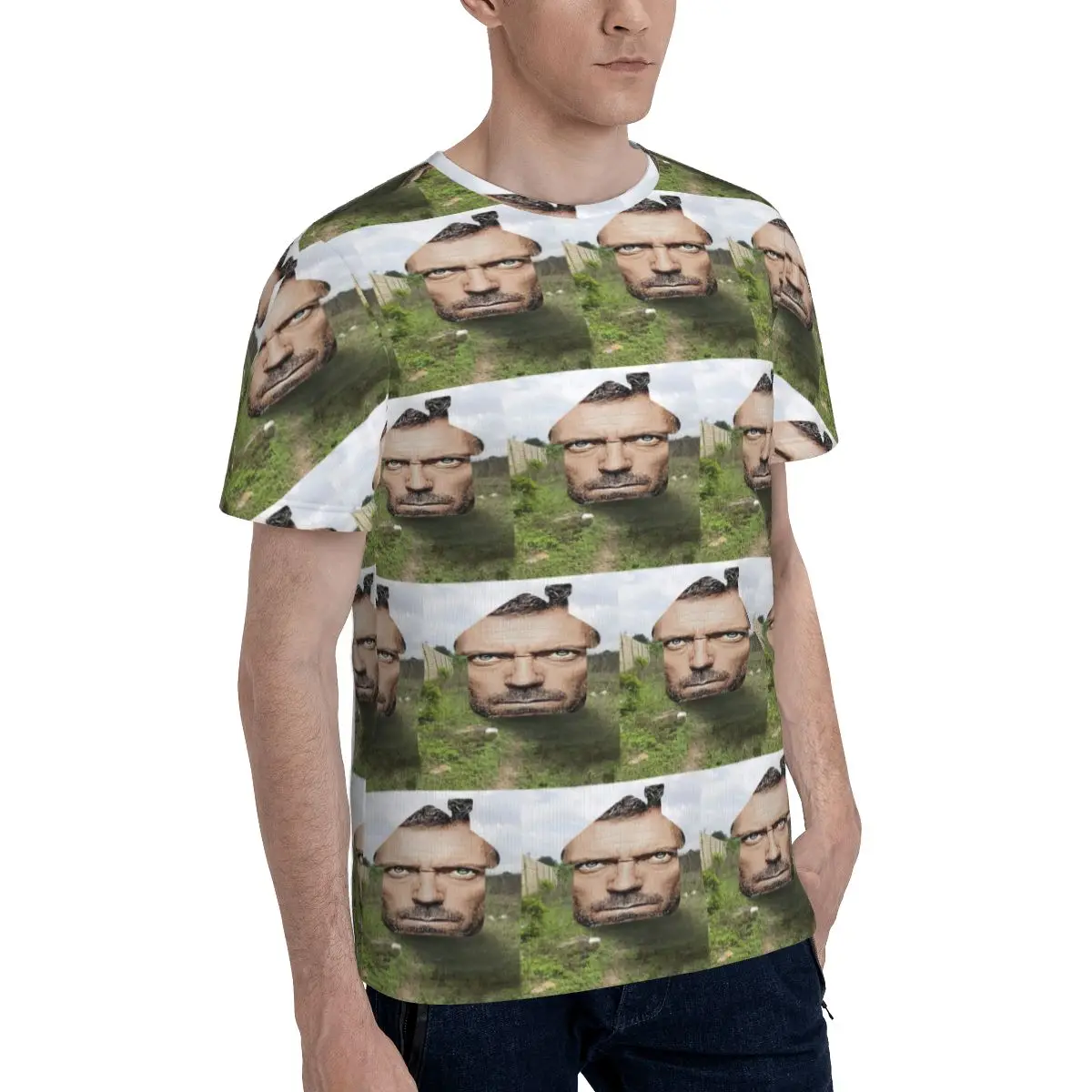 House MD House Brainrot T-Shirt for Men Cotton T Shirts Men's Tees Short Round Neck Summer Clothes Tops