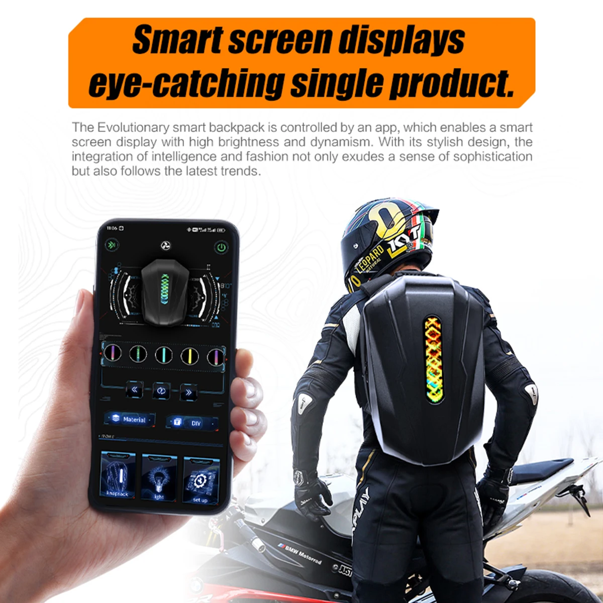 LED Display Backpack APP Control Laptop Backpack Business Travel Men DIY Smart Backpack School Woman Motorbikes Outdoor Backpack