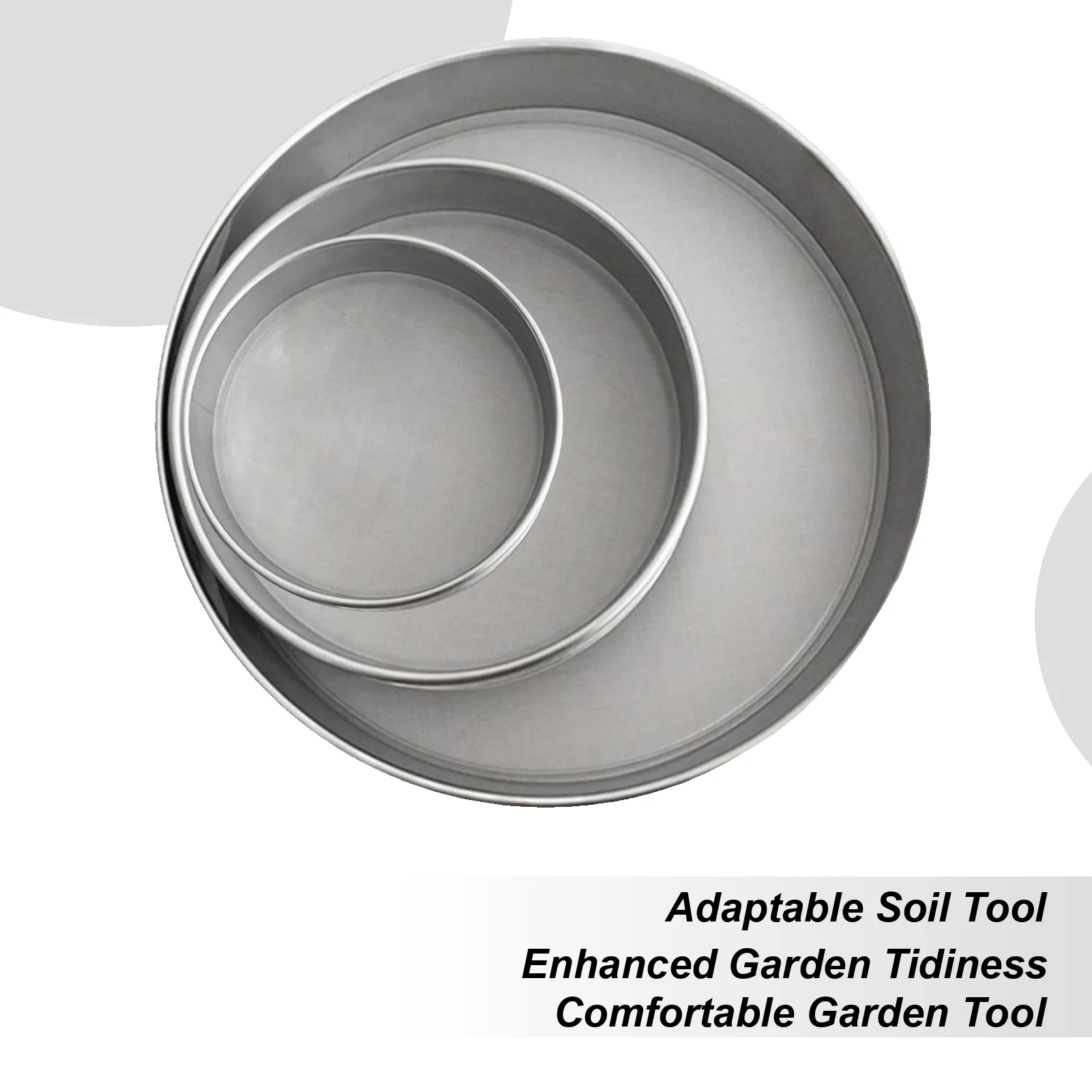 

Soil Sieve 3 Pieces Fine Screens Multipurpose Stainless Steel Garden Sieve Screen Compost Sifter For Dirt Rocks Gravel Home