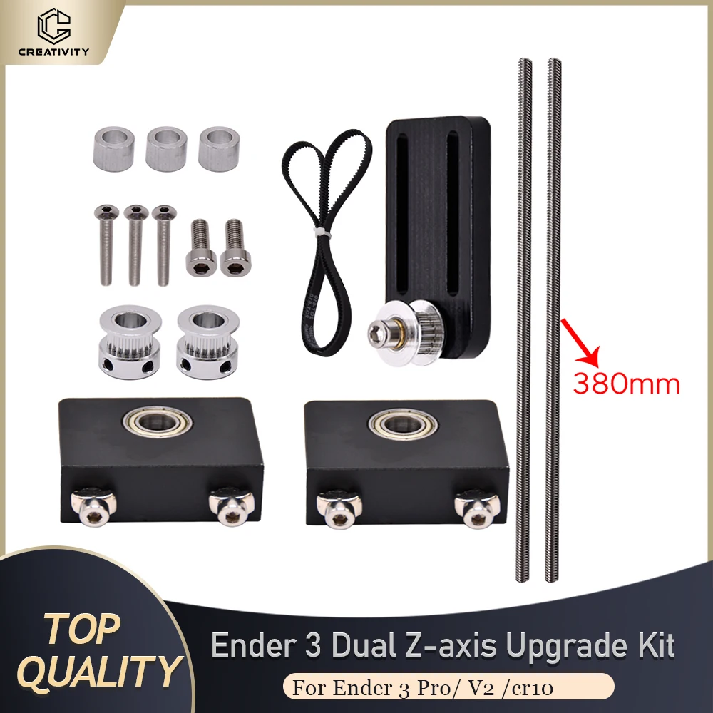 ชุดอัปเกรดเครื่องพิมพ์3D 3/CR10แกน Z แกนคู่ T8ชุดตะกั่วยึดโปรไฟล์อลูมิเนียมพร้อมล้อสายพาน