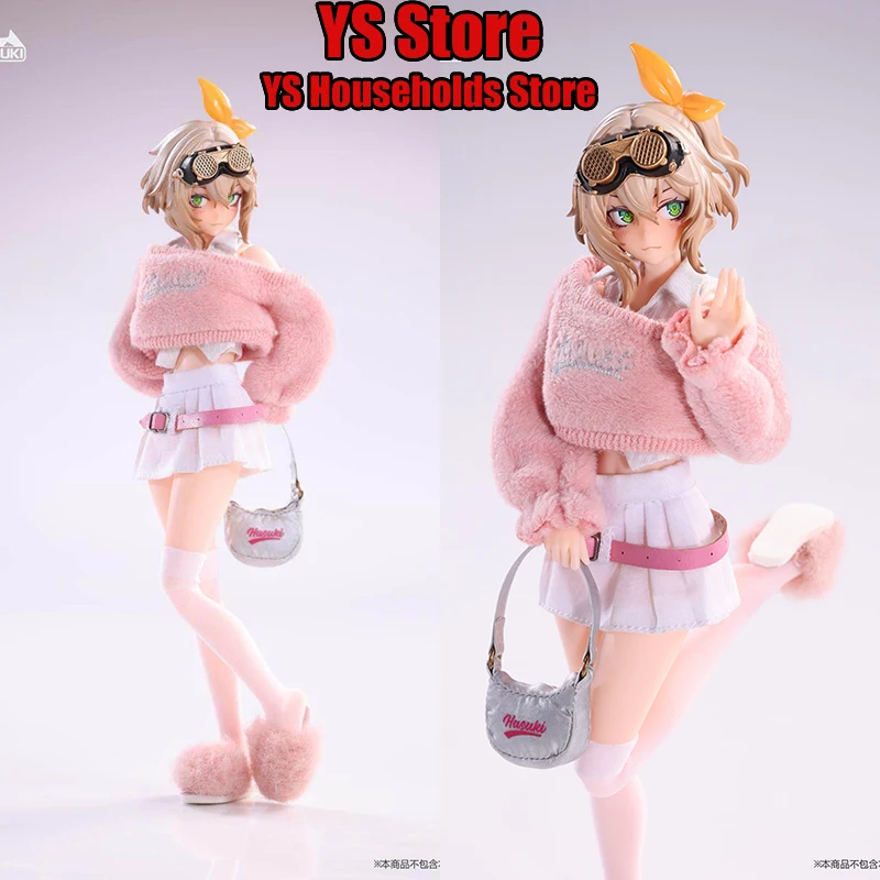 

HASUKI 1/12 CS020 Off-shoulder Pink Sweater Fashion Street Girl Hot Skirt Handbag Accessory Set For 6" Female Soldier Body