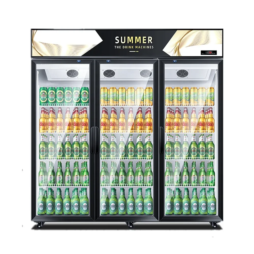 Commercial Refrigerated Beverage Display Cabinet for Convenient Cooling and Showcase of Refreshing Drinks in Retail