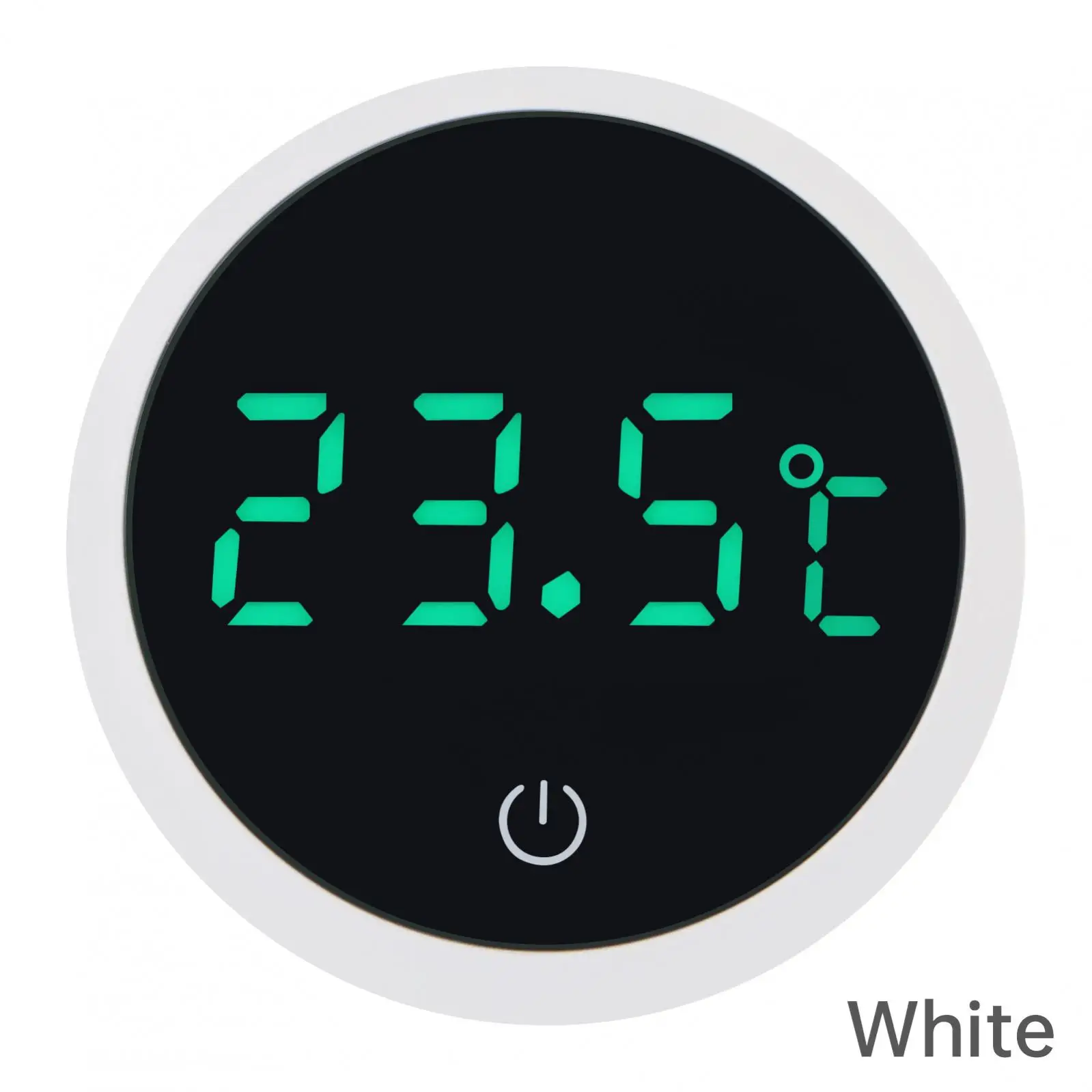 Kabelloses digitales Thermometer in Weiß/Grün/Schwarz mit Grad Celsius, Aquarium-Thermometer mit LED-Anzeige – Detail 10