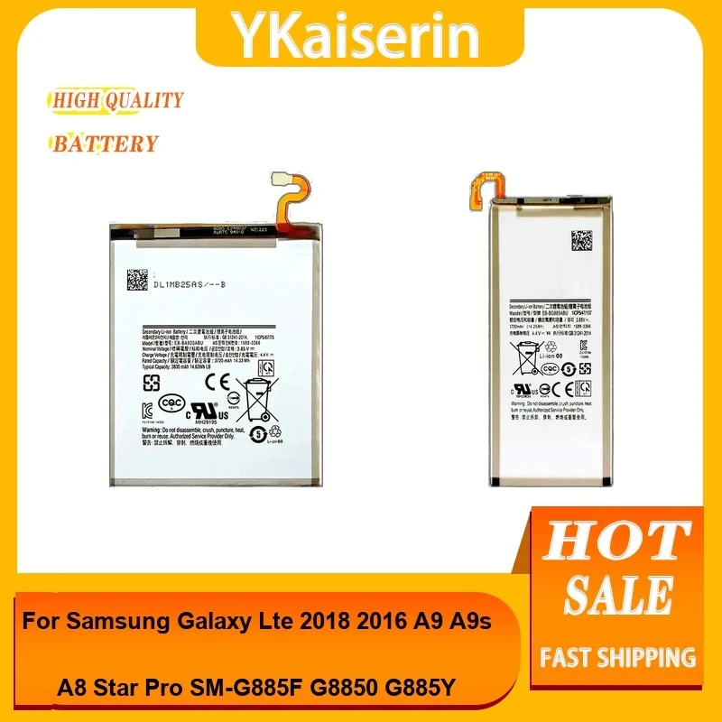 

EB-BA910ABE EB-BG885ABU EB-BA920ABU Аккумулятор для Samsung Galaxy Lte 2018 2016 A9 A9s A8 Star Pro SM-G885F G8850 G885Y Bateria