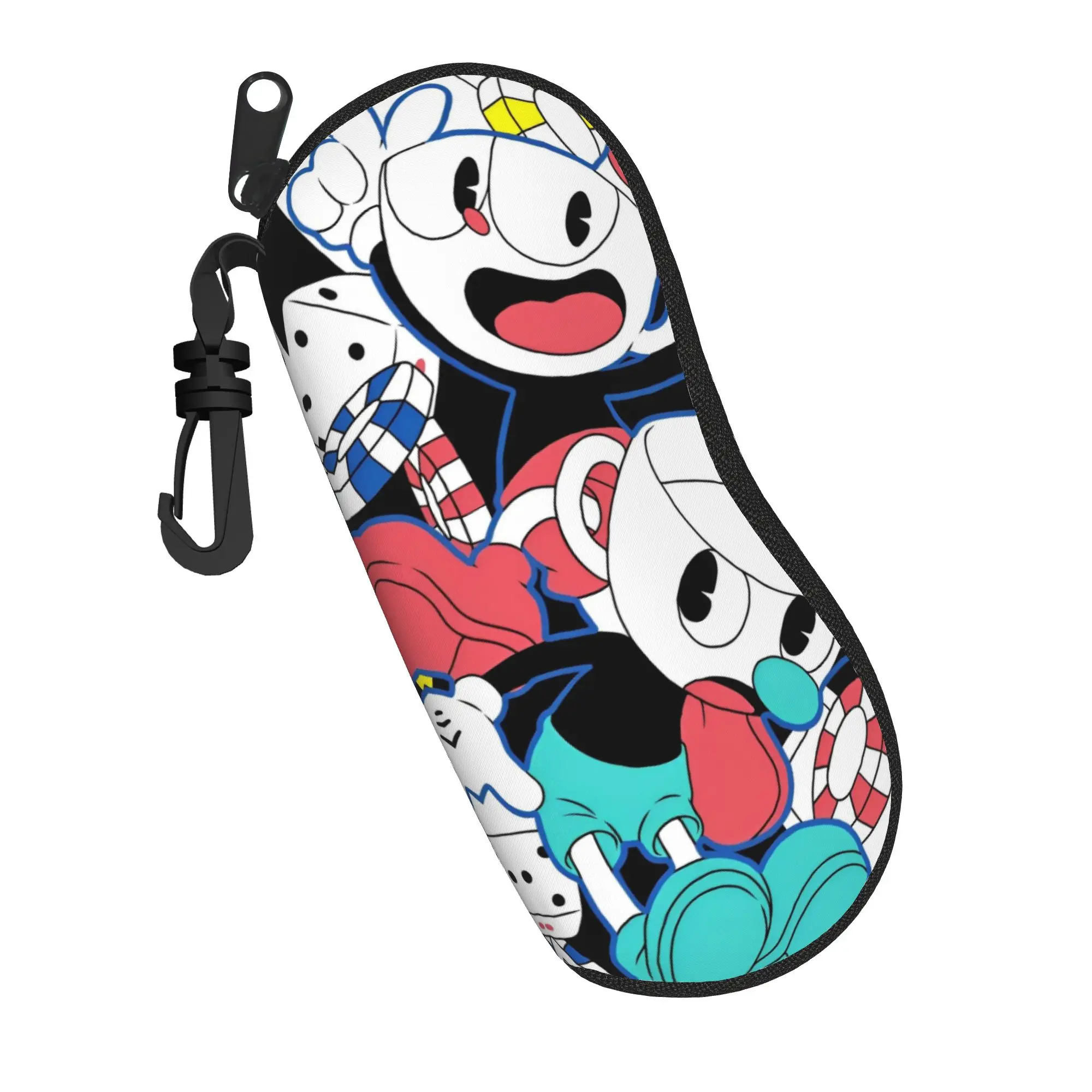 Estuche para gafas de dibujos animados Harajuku, caja de almacenamiento para gafas The Cupheads Merchandise Box, estuche para lentes de contacto estilo Ins
