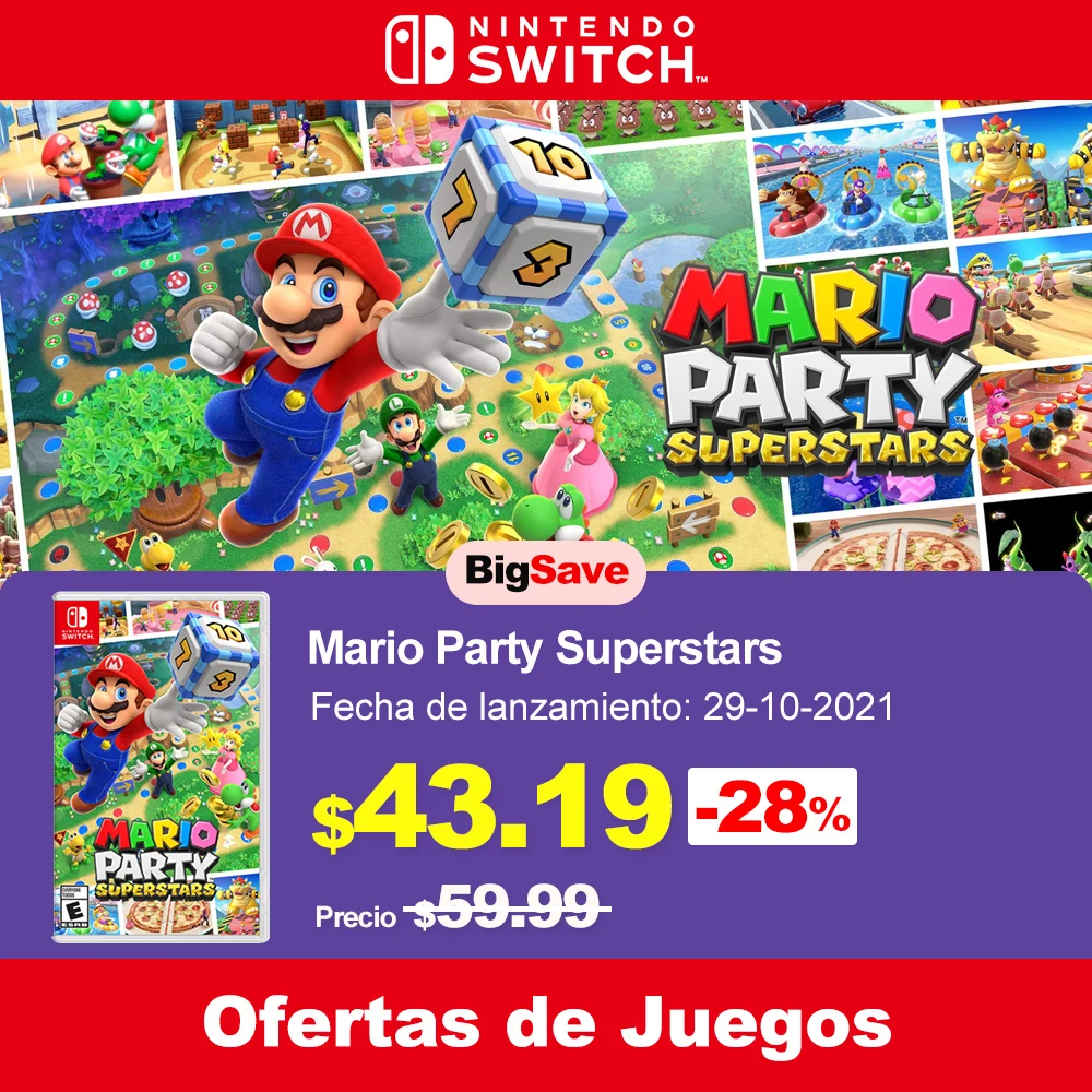 

Mario Party Superstars игры на нинтендо Switch 100% официальная оригинальная игровая карта для игровой консоли Switch OLED Lite