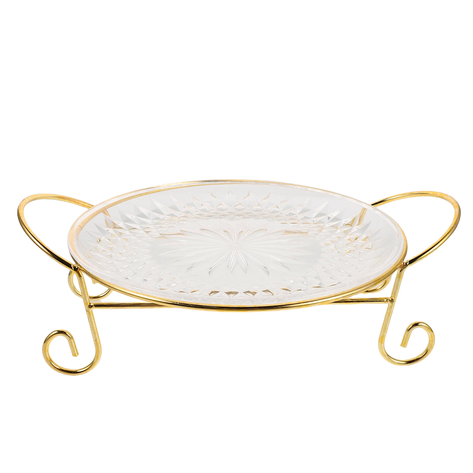 

European Creative Fruit Plate Circle Trays Decorative for Coffee Table Golden Kitchen