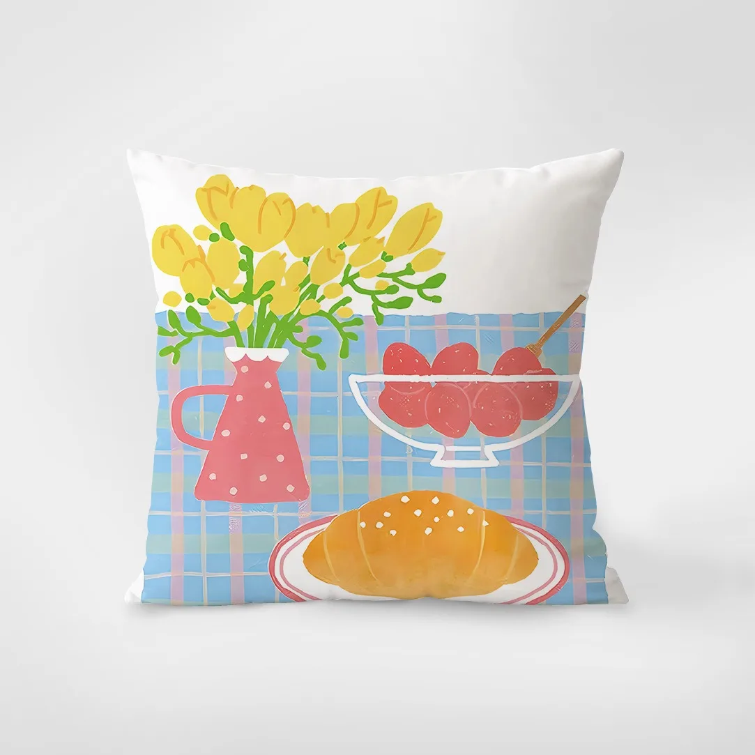 

Cartoon Cat Pillowcase Interior Decoration Office Living Room Home Pillowcase