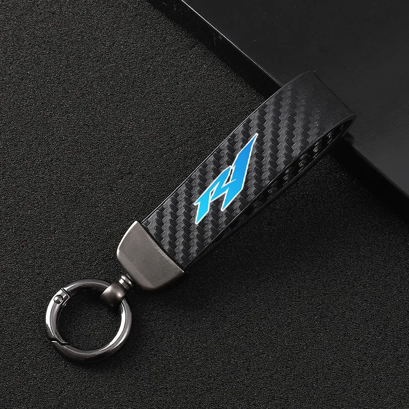 New fashion motorcycle carbon fiber leather rope Keychain key ring For Yamaha R1 YZF R1 1999 2018 2019 2020 YZFR1 YZF-R1