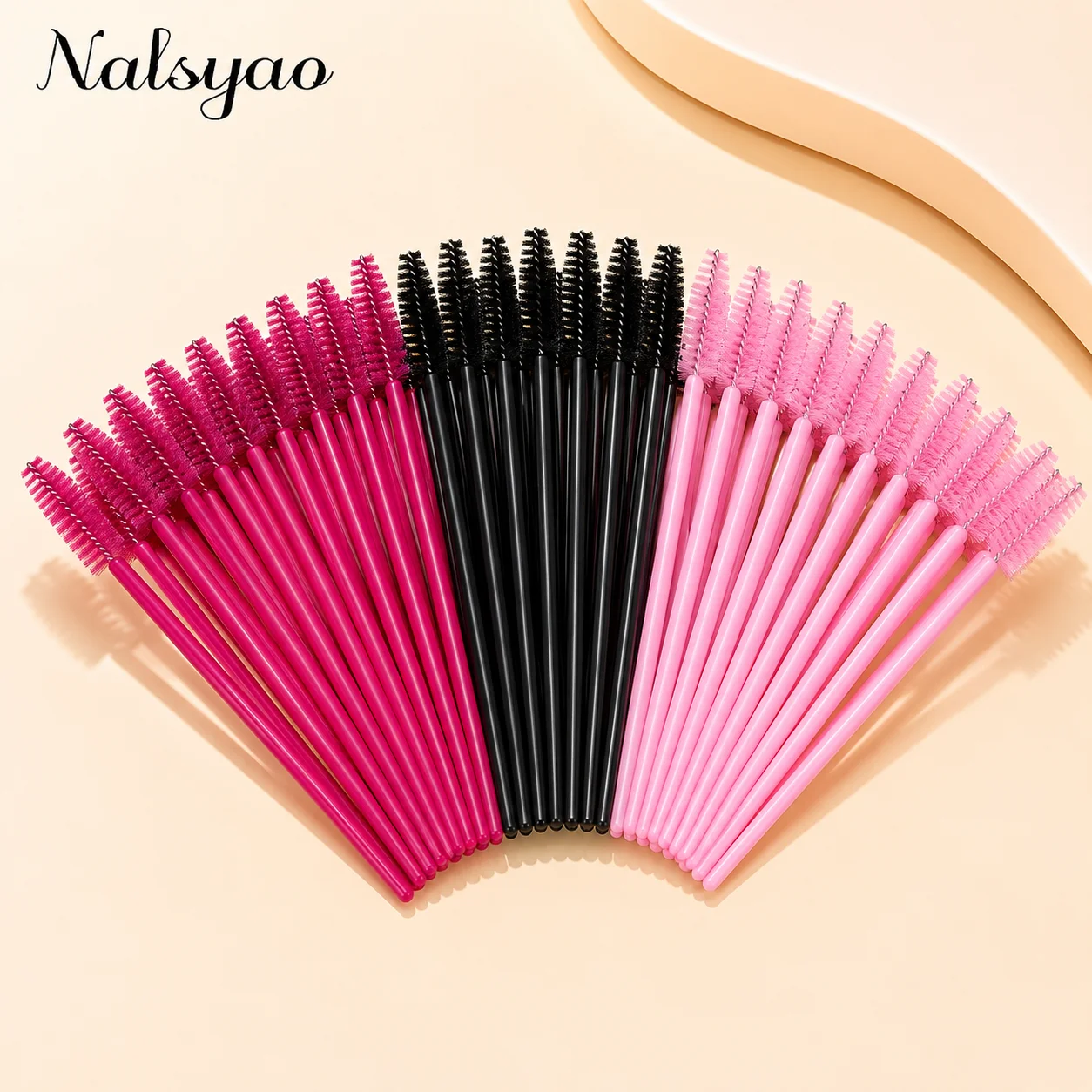 Großhandel 500 stücke Mascara Wands Einweg Augenbrauen Wimpern Pinsel Wimpern Spoolies Applikator für Wimpern Verlängerung Make-Up-Tool