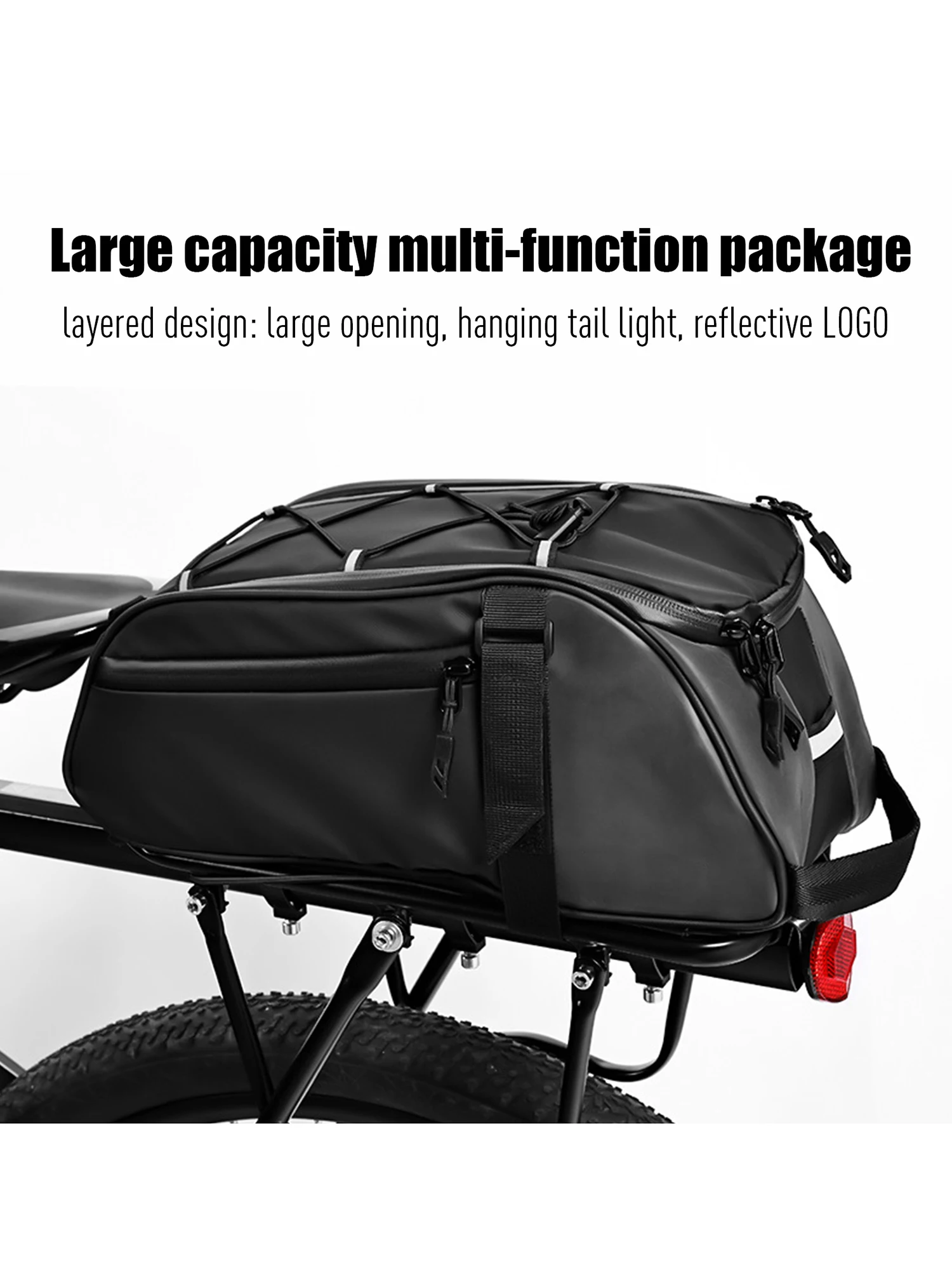 AliExpress TWISTER.CK Bicycle Pannier Rack Bag Waterproof Reflective Multi-functional Bike Bags Multiple Compartments Shoulder Bag For Travel