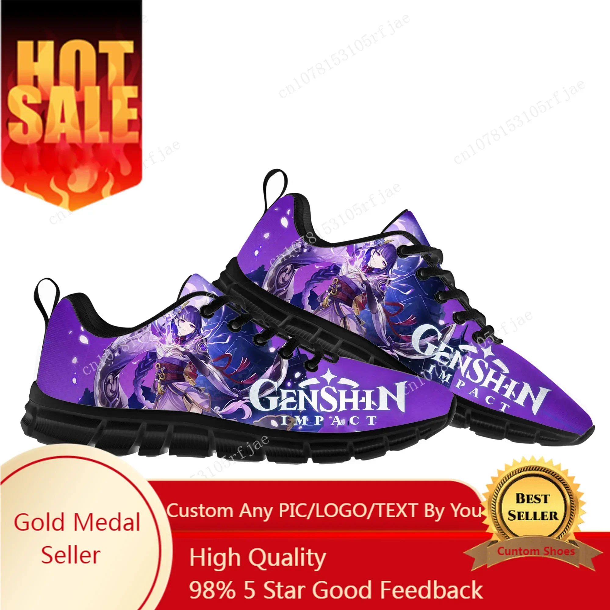Anime Cartoon Game Genshin Impact Sports Shoes Men Women  Sneakers Sneaker Custom Built Shoes