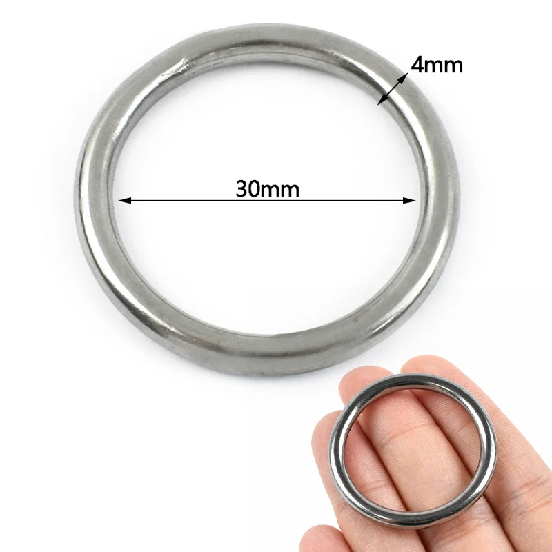 3-5 Stück 15-100mm Edelstahl O-Ringe Metallschnallen für Taschenriemen Verbindungsringe Hundehalsband-Schlaufen DIY Hardware-Zubehör