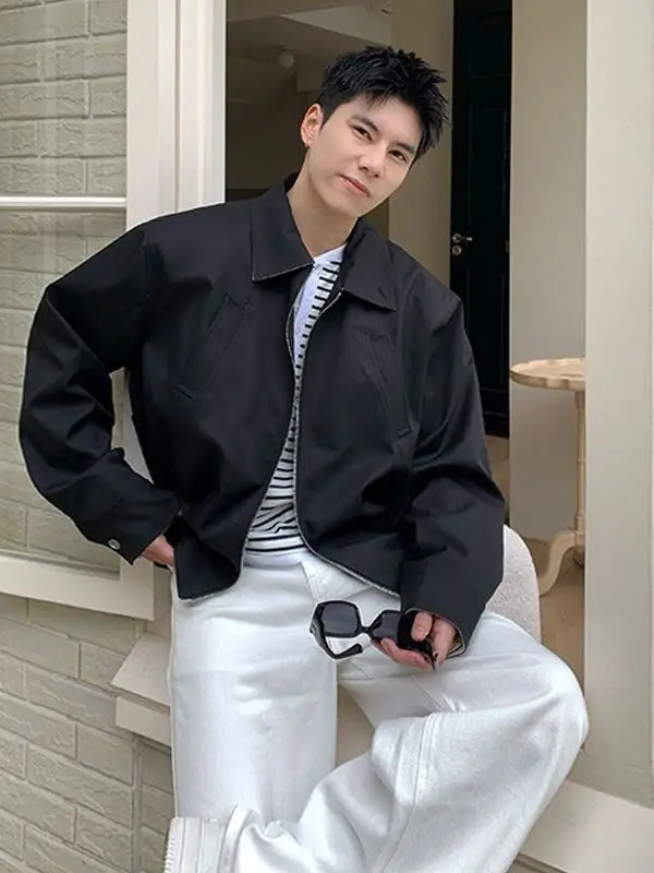 

2025 American Sle ort Pilot Jaet Men's Autumn Turn-down Collar Deconstructed Baseball orm Cool Outerwear