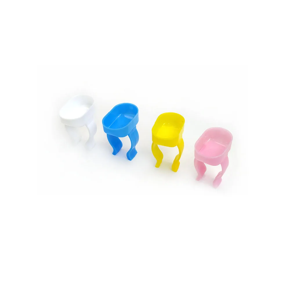 Filles Dentaire en Plastique de Couleur Aléatoire, Doigts de Taille Mini 1.4x2.3cm, Fournitures de Stockage Dentiste, Outils de Laboratoire, 20 Pièces/Ensemble