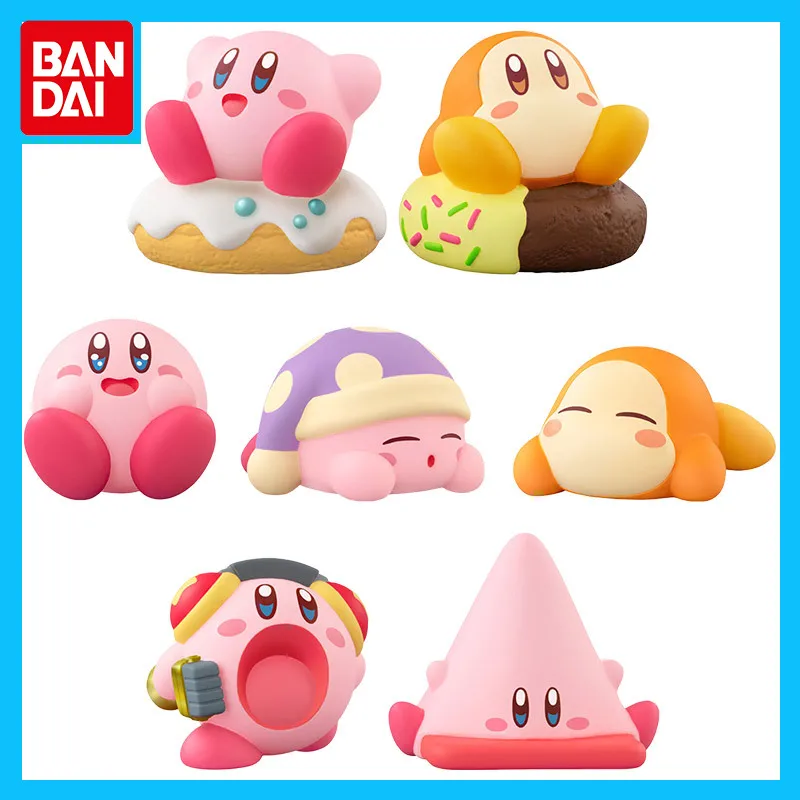 

Bandai Original Genuine Shokugan Kirby Doughnut Sleeping Friends Series Toys for Boys Girls Gift Collectible Model Ornaments