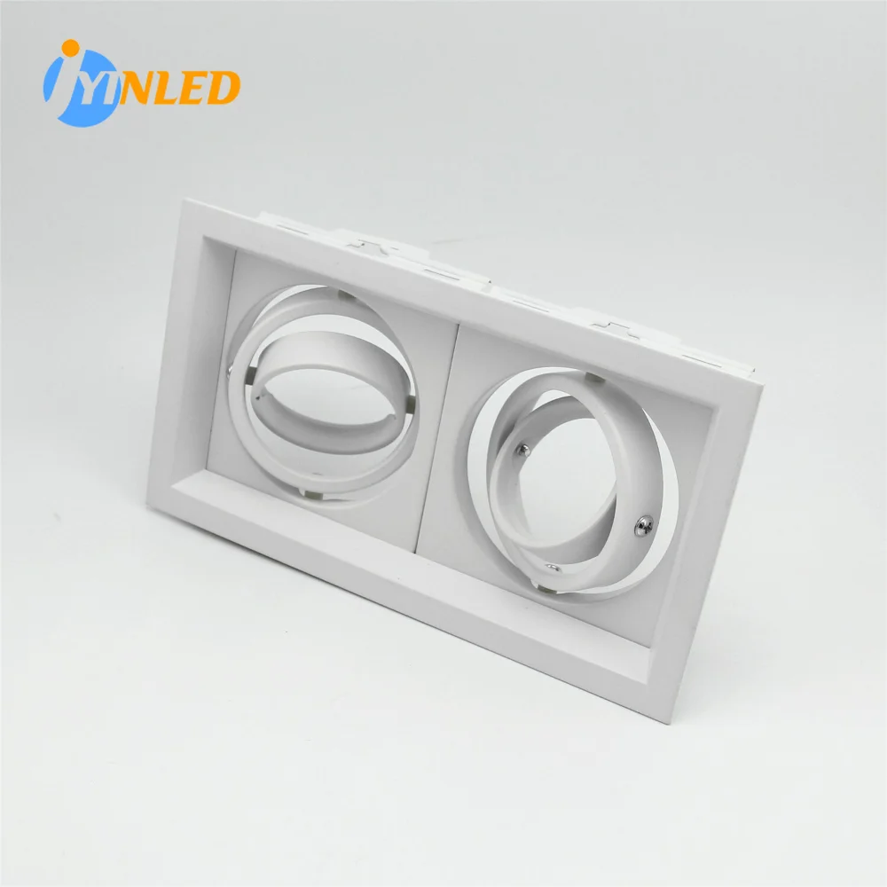 

2PCS LED Downlights Fitting GU10 MR16 Base Cut Hole Ceiling Recessed Lamp Replaceable Bulb Aluminum Frame Spot Light