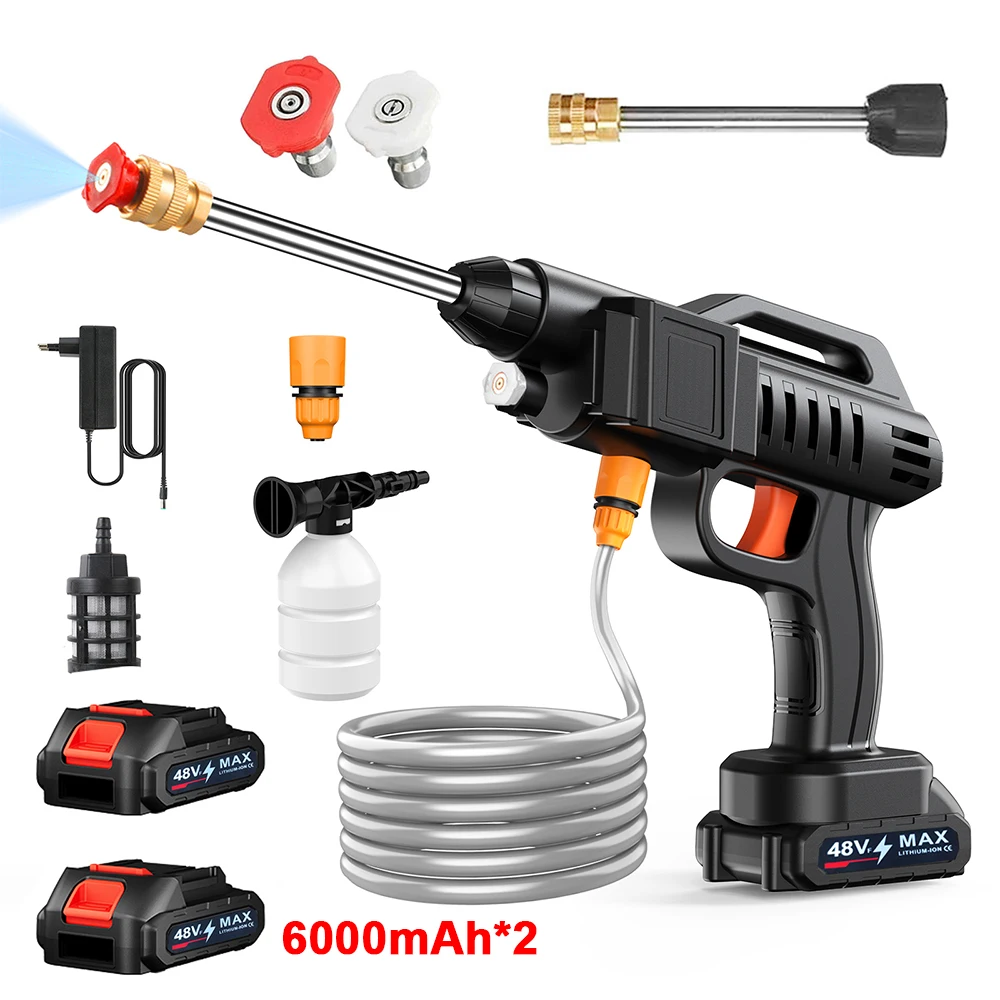 1500W Draadloze Hogedrukreiniger Wasmachine Spuitwaterpistool Auto Wassen Druk Water Reinigingsmachine voor Makita 21V Batterij