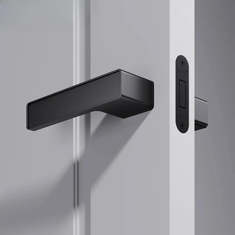 Indoor Bedroom Wooden Door Minimalist Ecological Magnetic Lock Minimalist Split Lock