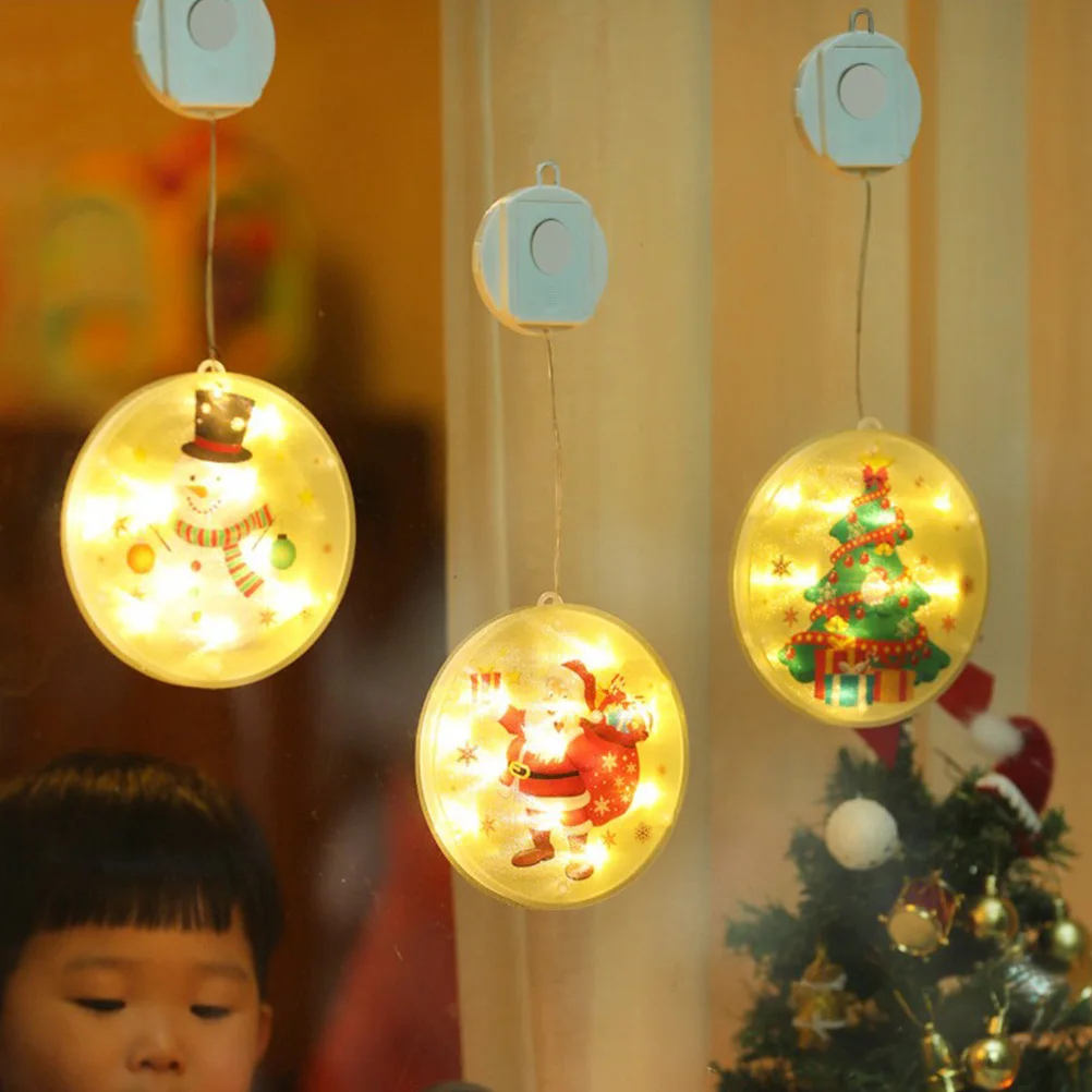 

Christmas Suction Cup Lamp Hanging Ring Dual Purpose Flashing Light Energy Saving Beads Romantic Warm Environment Showcase Decor