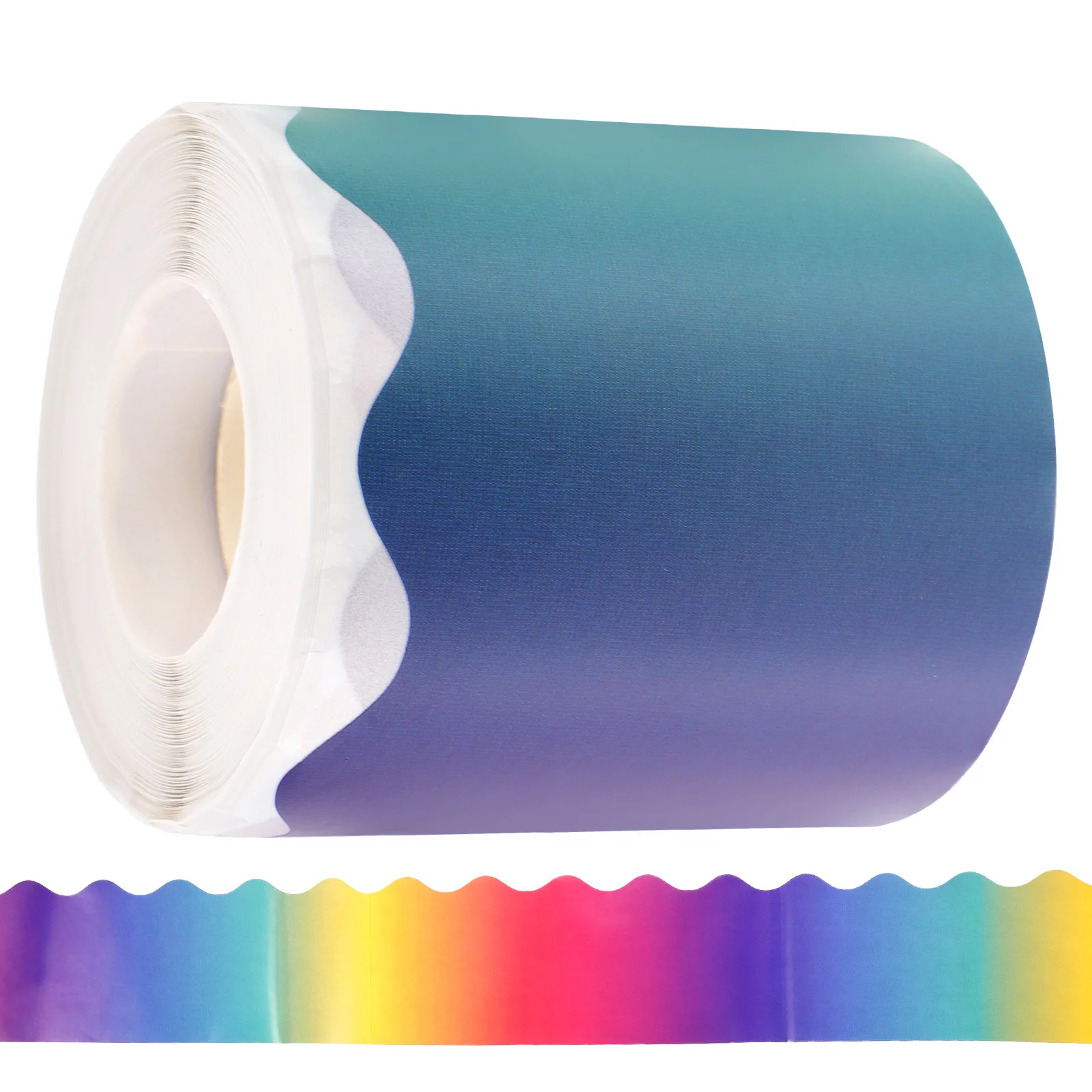 

Gradient Rainbow Stickers Bulletin Border Trim Borders Self-adhesive Board Strips Trims Paper Blackboard
