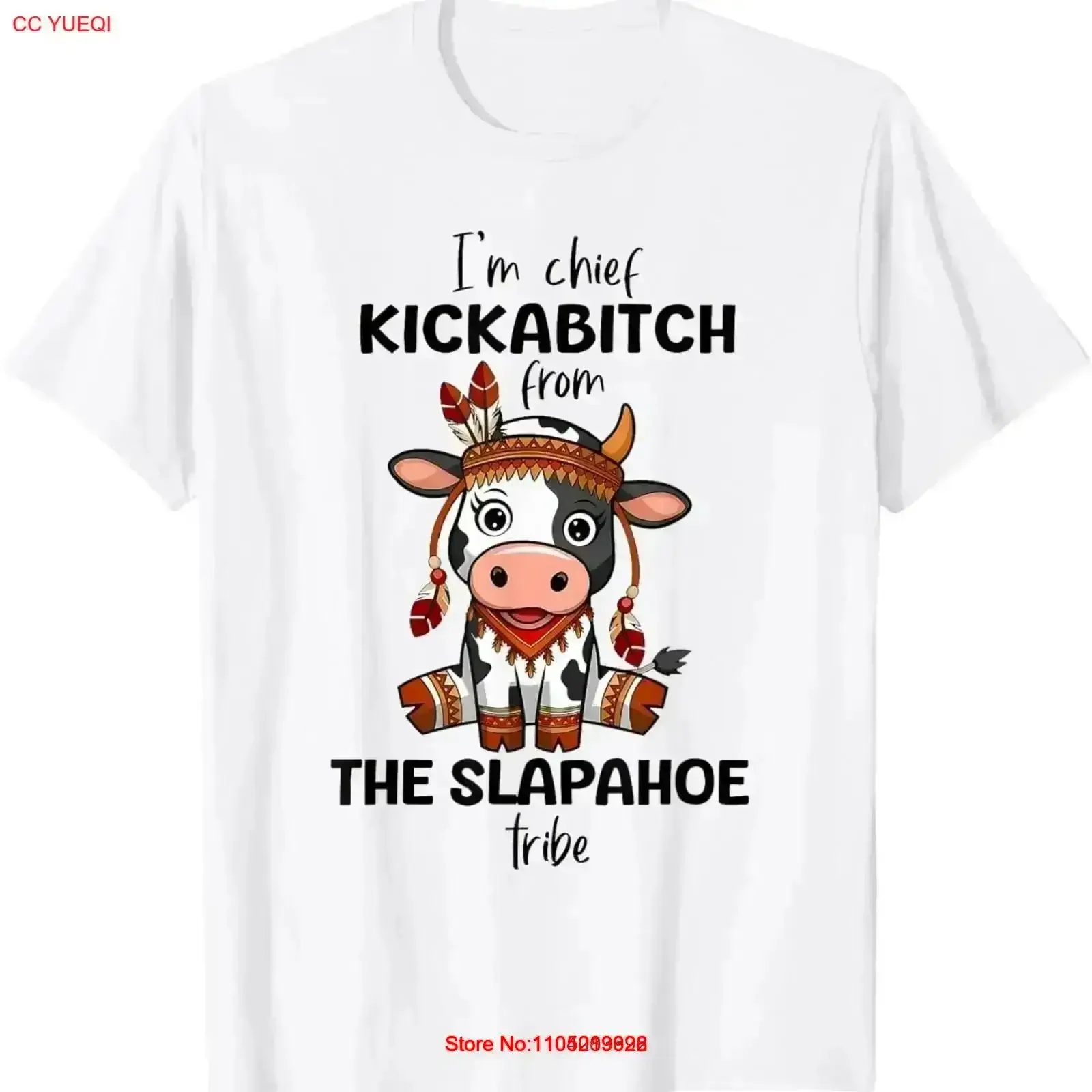 

Cow I'm Chief Kickabitch From The Slapahoe Tribe Футболка с забавной цитатой винтажная стираная дизайнерская одежда Стильная повседневная винтажная одежда