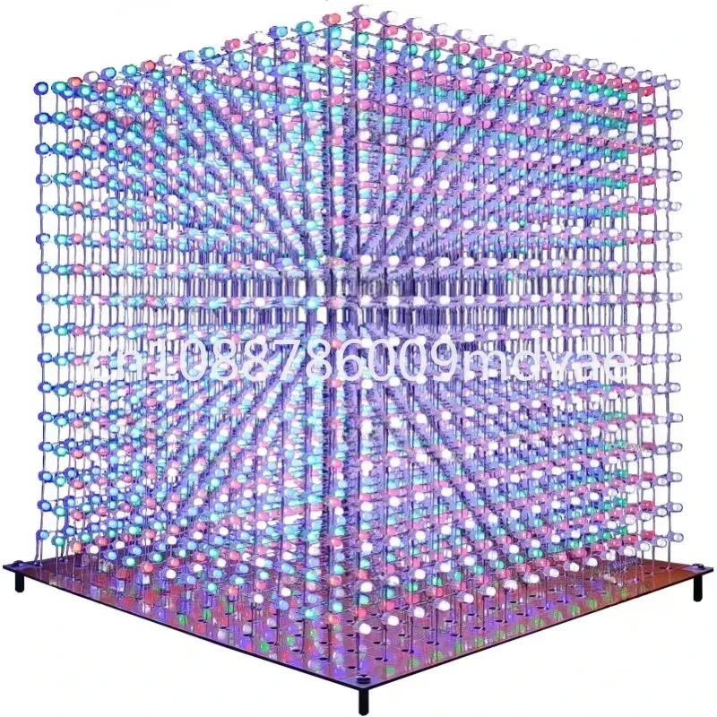 

3 D16mini Light Cube Kit 16x16x16 Electronic DIY Production Parts Support Custom Animation