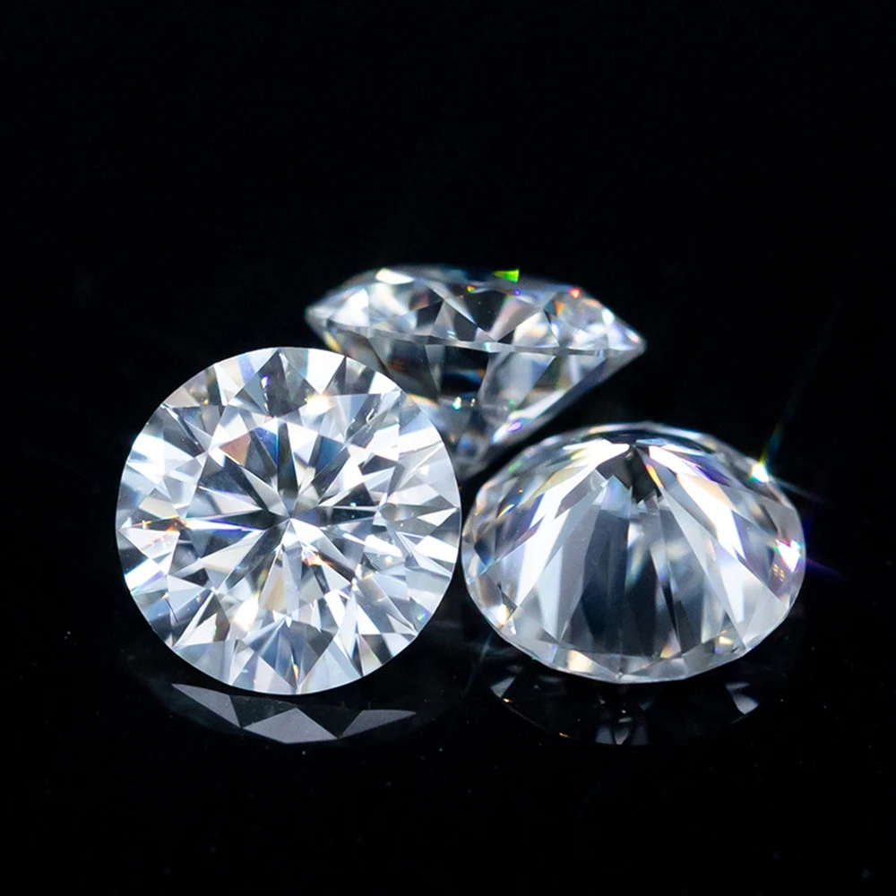 WUIHA prawdziwe okrągłe 6.5MM 1CT VVS1 D Moissanite luźne kamienie 100% przeszedł diament Test GRA certyfikat biżuterii Drop Shipping