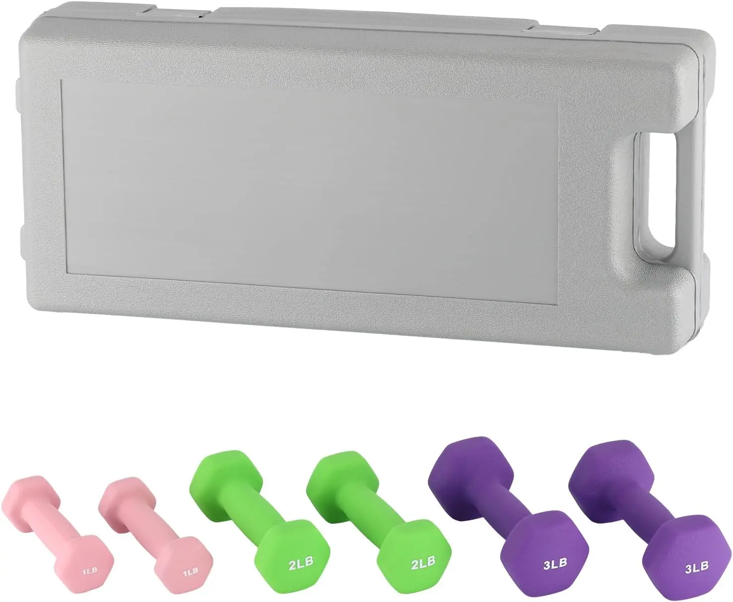 

Dumbbell Set for Women, 1-5 Lbs, Non-Slip + Non-Roll, Neoprene Dumbbell Set- for Weightlifting & Bench Press & Squats for Gym