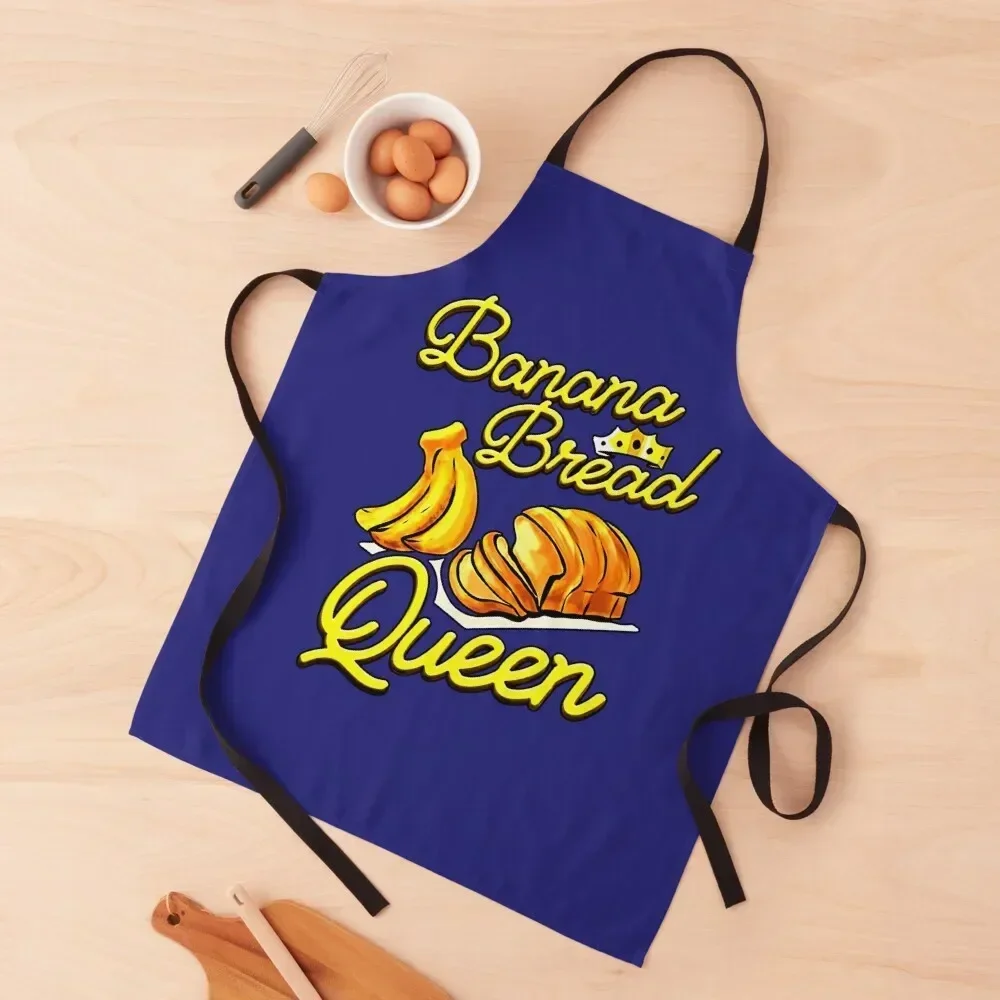 

Banana and Bread is Queen Apron For Cooking Waterproof Kitchen Woman painters Kitchen Tools Accessories Apron