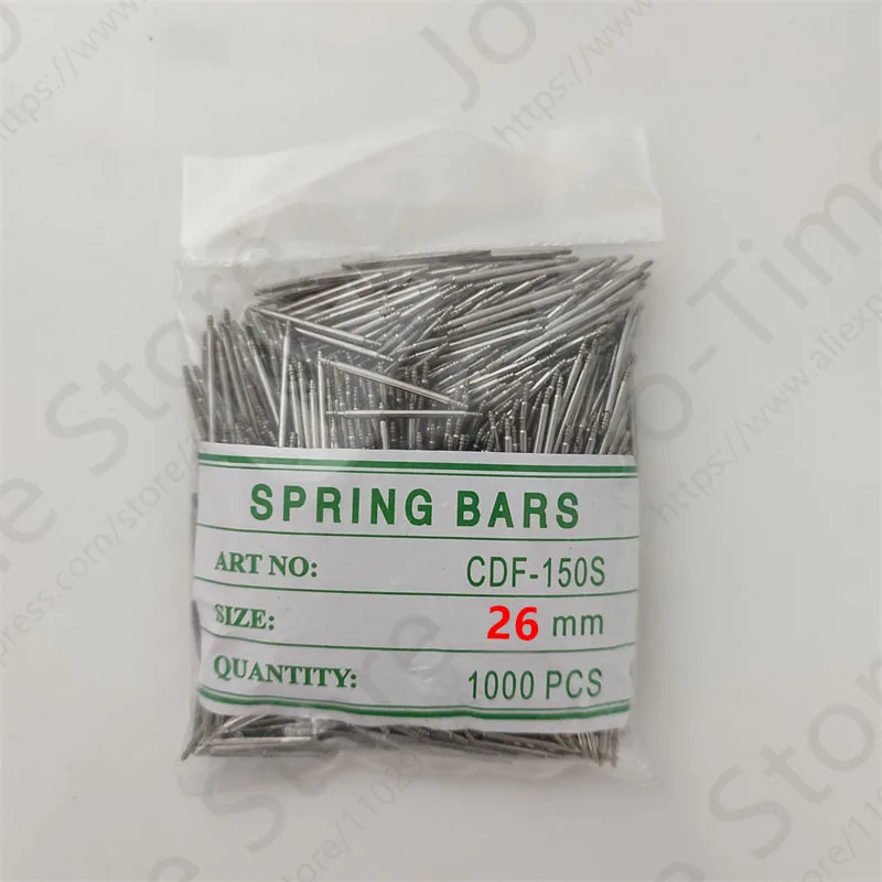 Watch Spring Bar Tool Watch Accessories For Watch Shop Spring Needle 1.3mm 1.5mm  1.8mm Thick 1000pcs 26mm