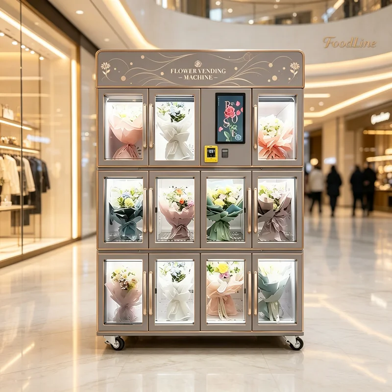 OME Self Service Bouquet Locker Outdoor Auto Flower Shop Fresh Flower Bouquet Vending Flower Vending Machine for Business