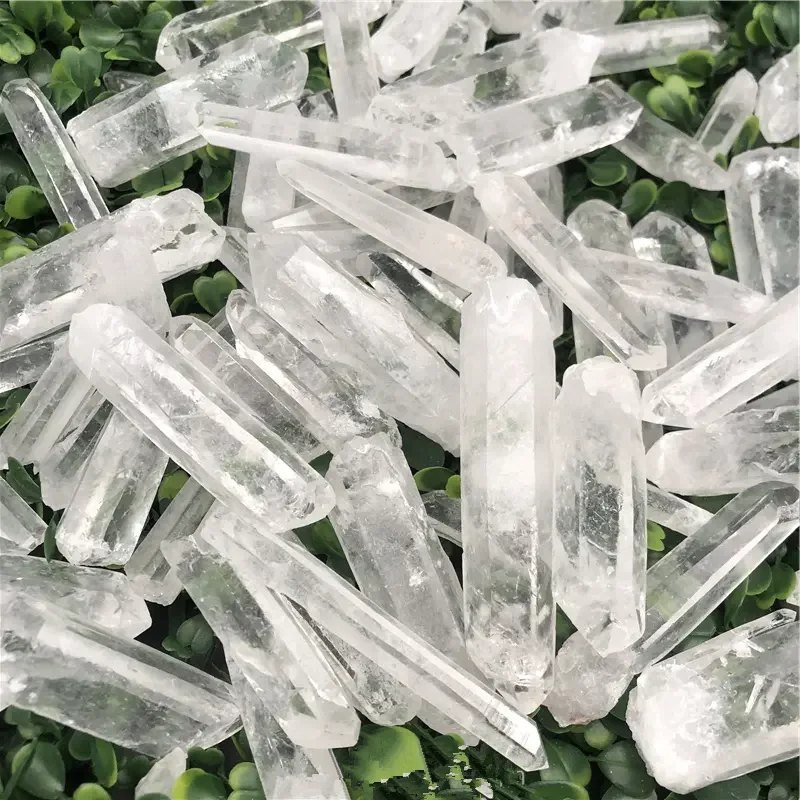 100g Natural Clear Quartz wand stick Healing Crystal Point Wand Energy Stone Raw Rock Mineral Specimen Home Decor