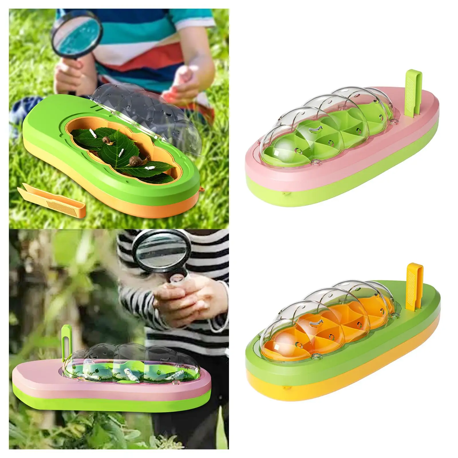 Silkworm Terrariums Breeding Box with Handle Transparent Reptile Terrarium