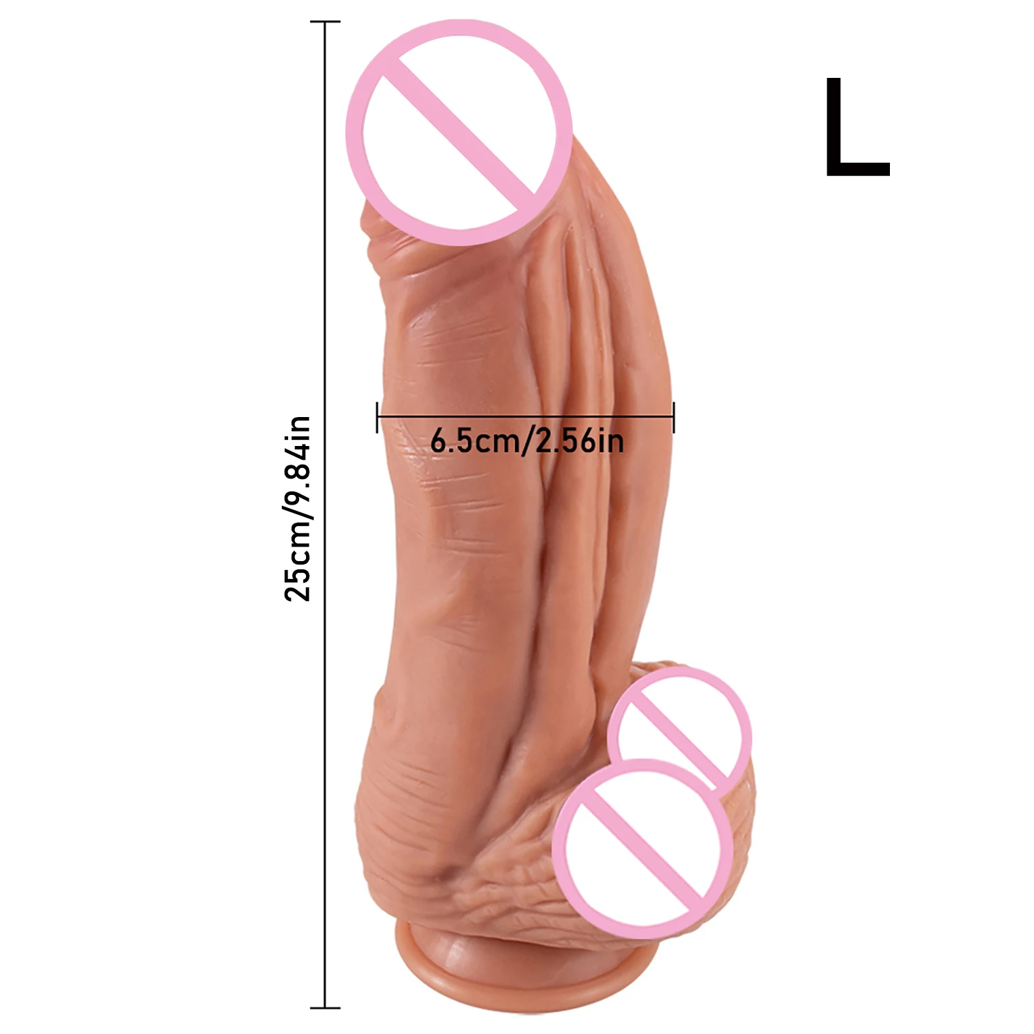 Oversized Dildos with Suction Cup Liquid Silicone Dick Realistic Penis Soft Skin Feel Phallus Sex Toys for Women Masturbation