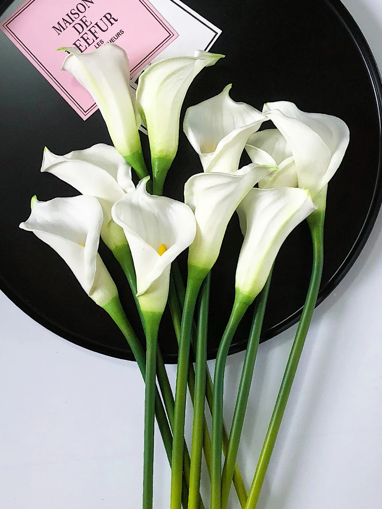 White Calla Lily Artificial Flower Fake Flower Table Set Flower Wedding Decorations Dining Table Decoration Accessories