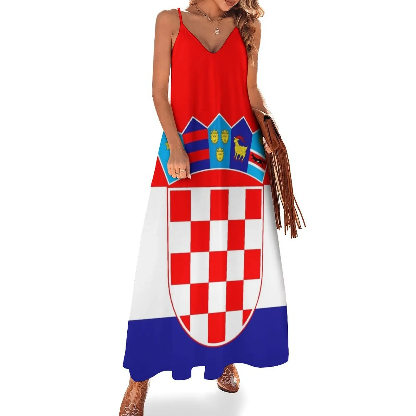 Flag of Croatia Sleeveless Dress elegant guest wedding dress Dress for pregnant women party dress women elegant luxury