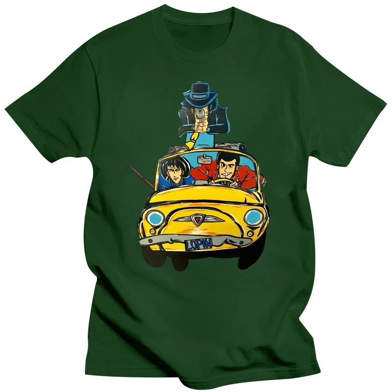 T-SHIRT LUPIN e GIGHEN JIGEN CARTOON LUPEN ANNI 80 tshirt 500 R-33 gialla