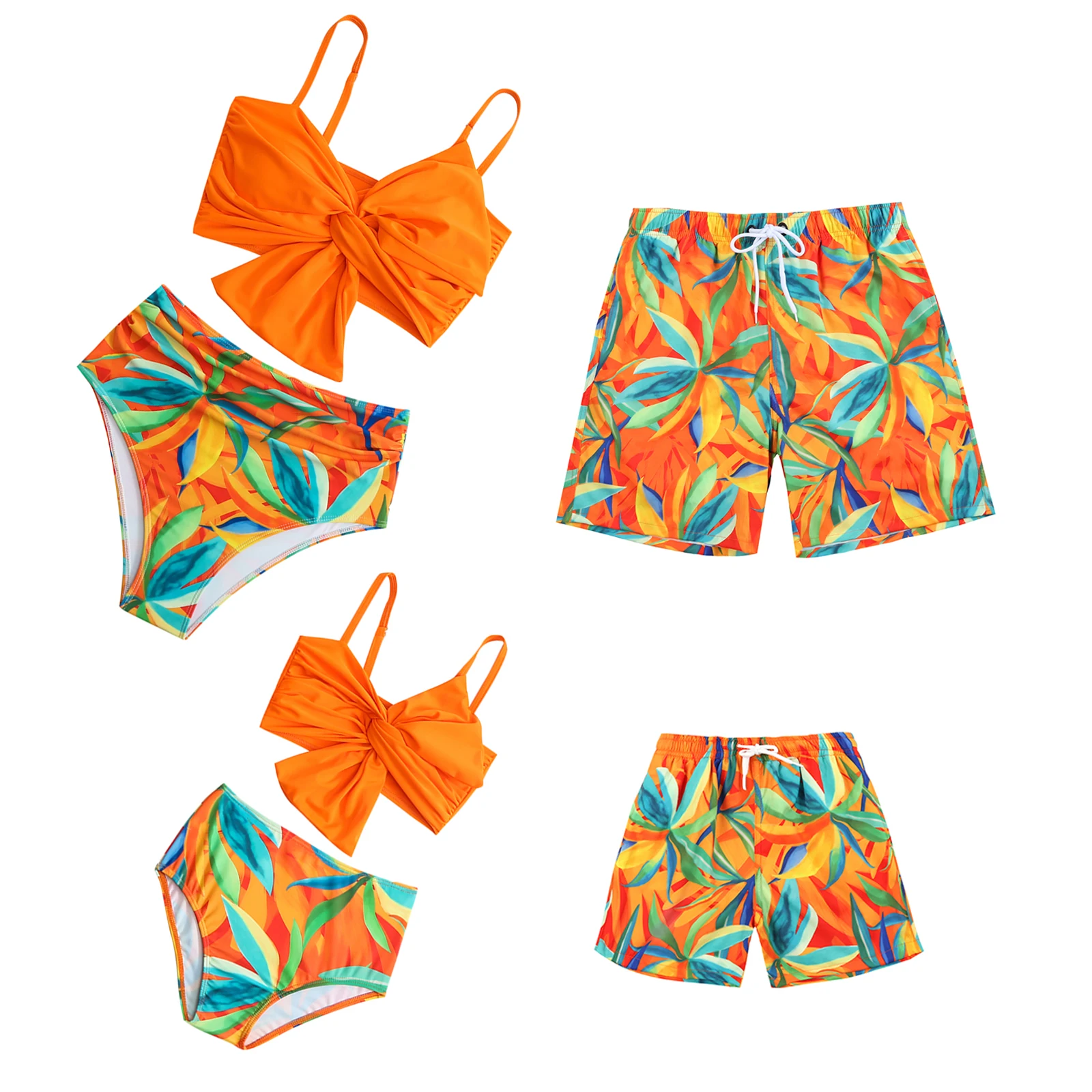 2024 New  Family  Mother Daughter Bikini Swimwear Beach Bath Swimsuits  Mommy and Me Clothes Matching  Outfits