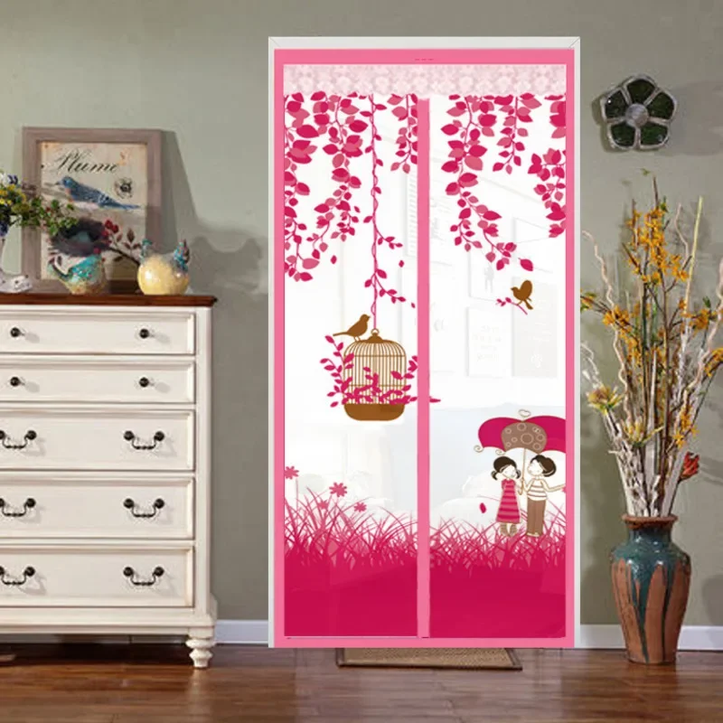 Sale Strong Magnet Lace Anti-Mosquito Door Net Thick Hemming Multicolor Exterior Curtain Variety Mosquito Protection