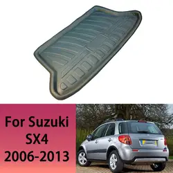 Car Rear Trunk Mat For Suzuki SX4 Hatchback 2006 2007 2008 2009-2012 2013 Tailored Cargo Liner Boot Floor Tray Carpet Protector