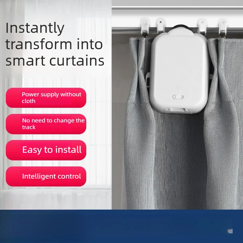 

Smart Home Electric Curtain Assistant Assistant, Track-free, Smart Tuya Mobile Phone Remote Control Automatic Curtain