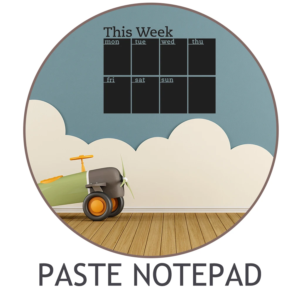 Weekly Plan Board 45x58cm Stickers Chalkboard Calendar Wall Planner Self Adhesive Household Chalkboard Sticker Daily