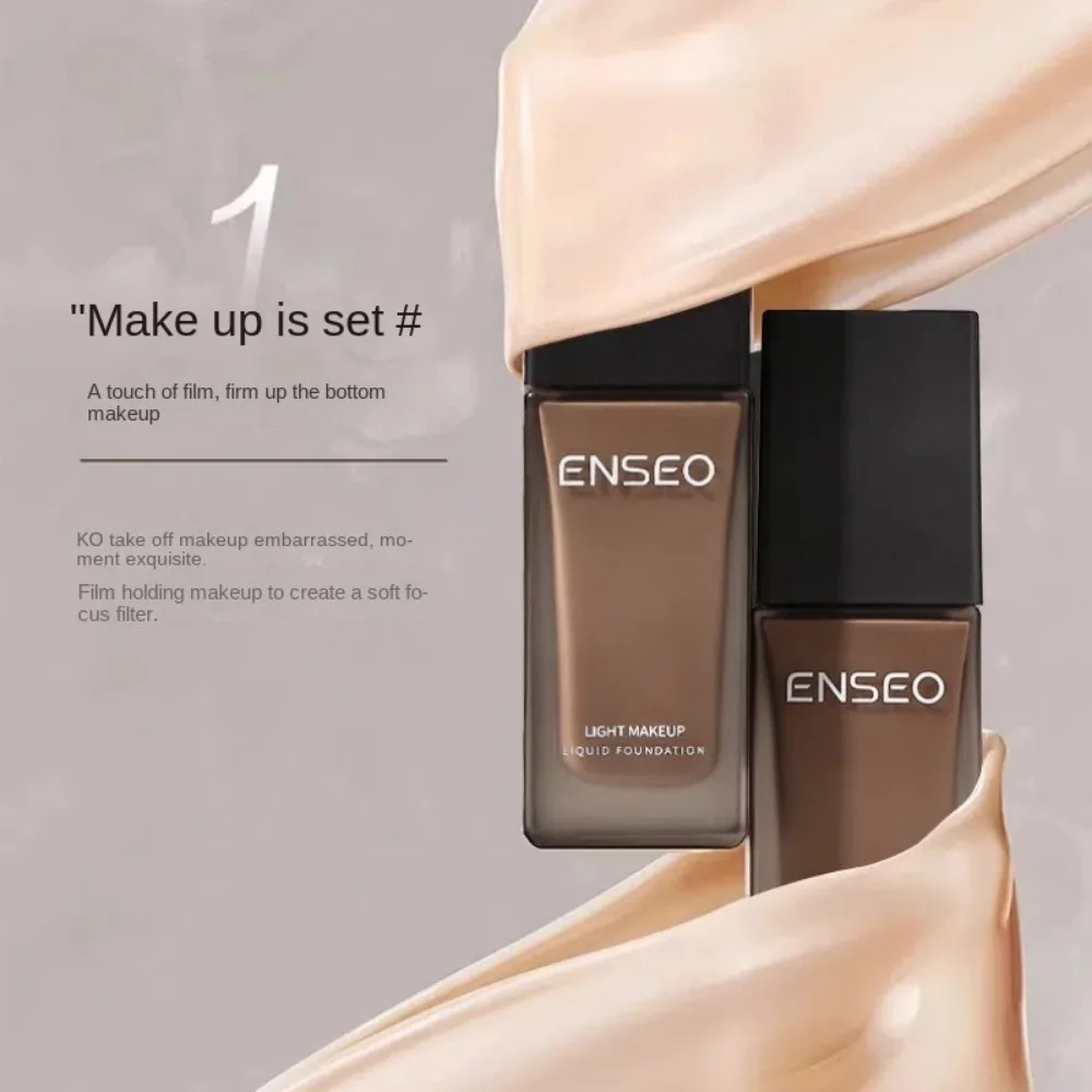 New 30ml Liquid Foundation Natural Lightweight Face Concealer Waterproof Long-lasting Brightening Cream Powder Makeup