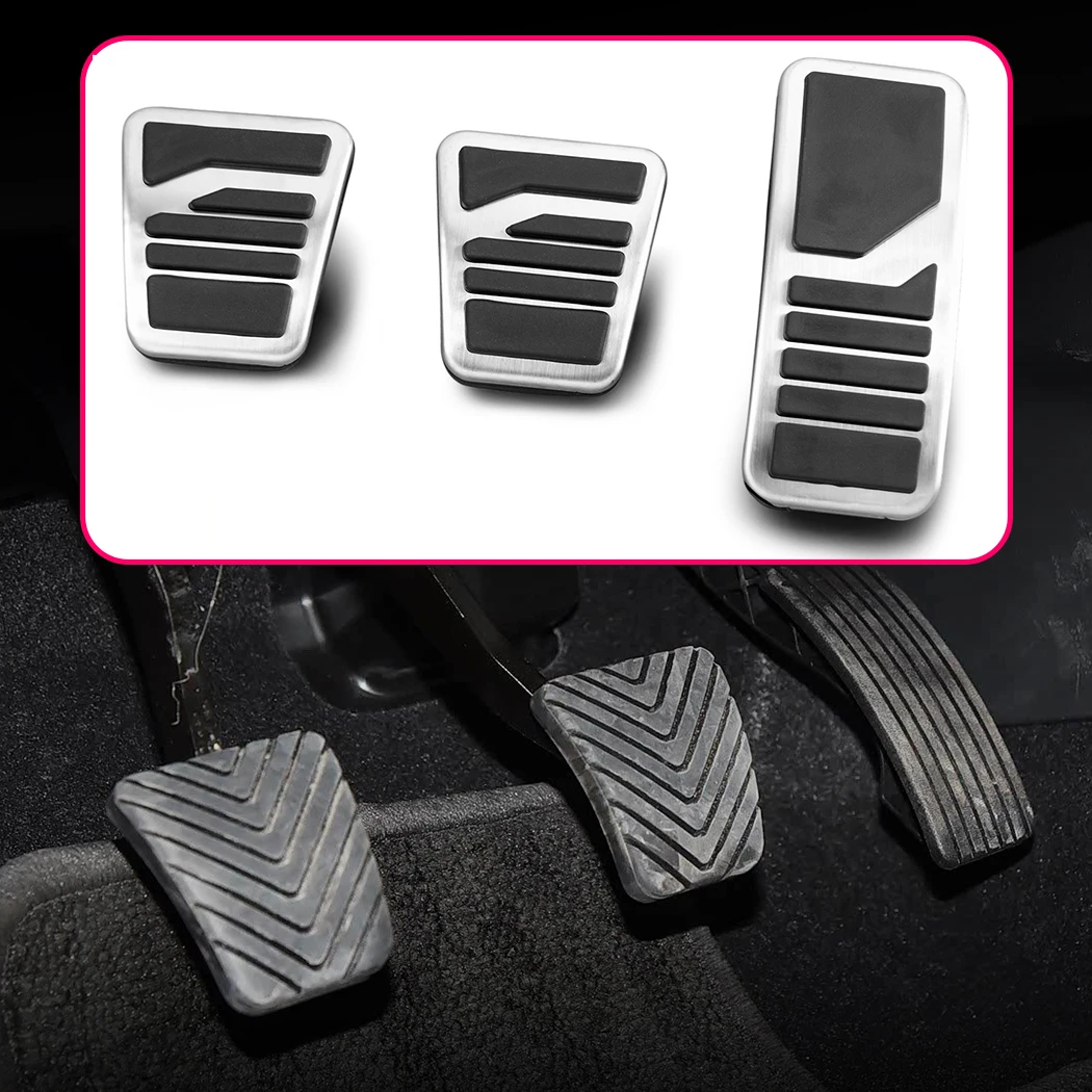 For Mitsubishi Outlander Sport Eclipse Cross Pajero Lancer ASX RVR MT Clutch Brake Gas Accelerator Pedal Pad Cover Trims