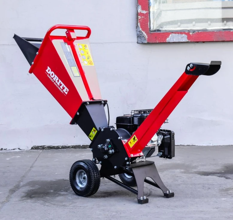 

7HP Tree Chipper Mini Wood Chipper Foret Garden Wood Shredder Mulcher Chipper 2 Inch Outlet Capacity Drum Branch Wood Crusher