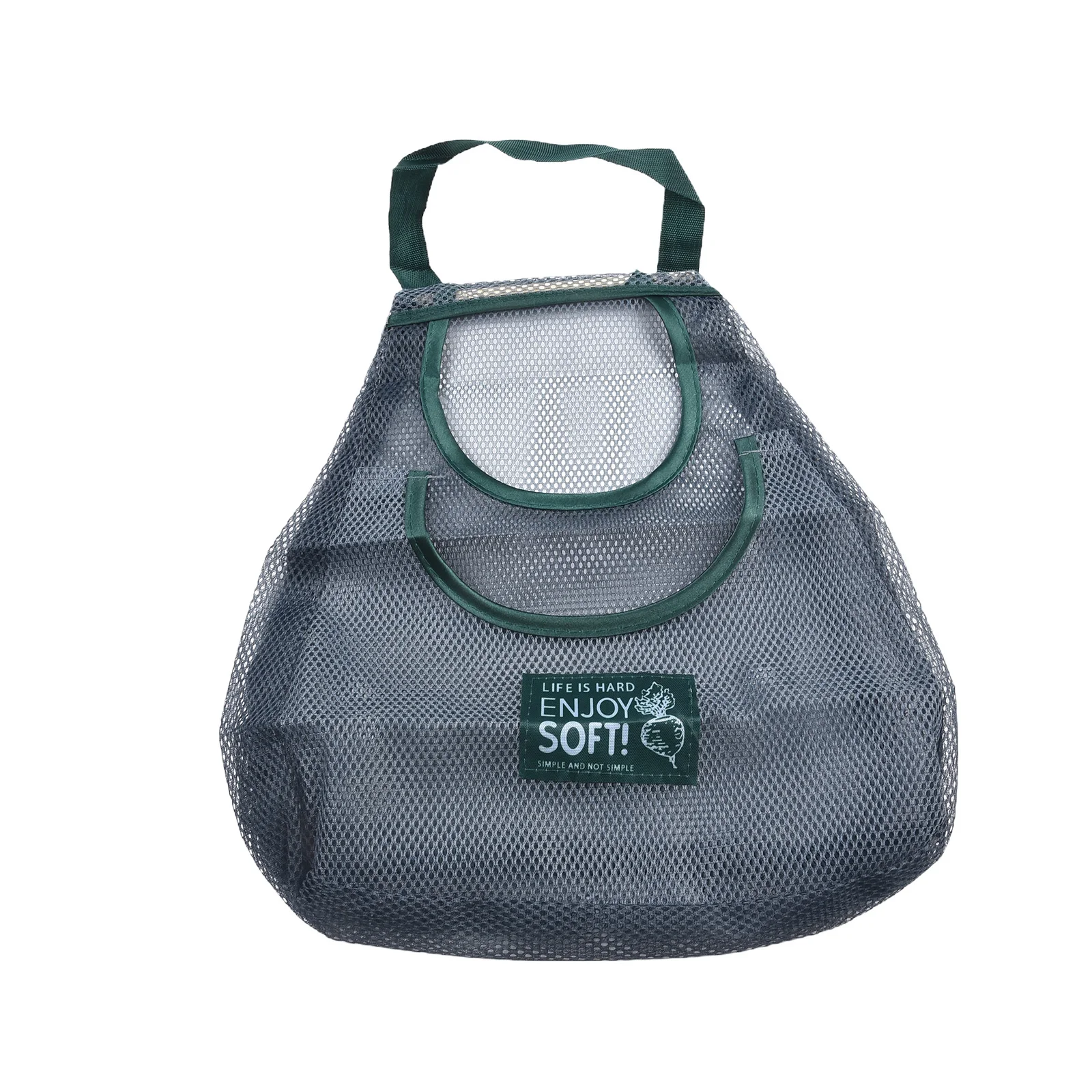Breathable Mesh Hanging Bag for Kitchen Wall Use Storing Fruits Vegetables Reusable Polyester Net Storage Organizer