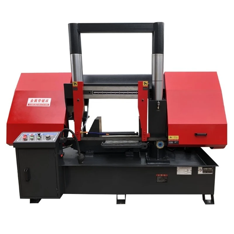 Automatic band sawing machine, large round steel square tube batch cutting numerical control metal sawing machine