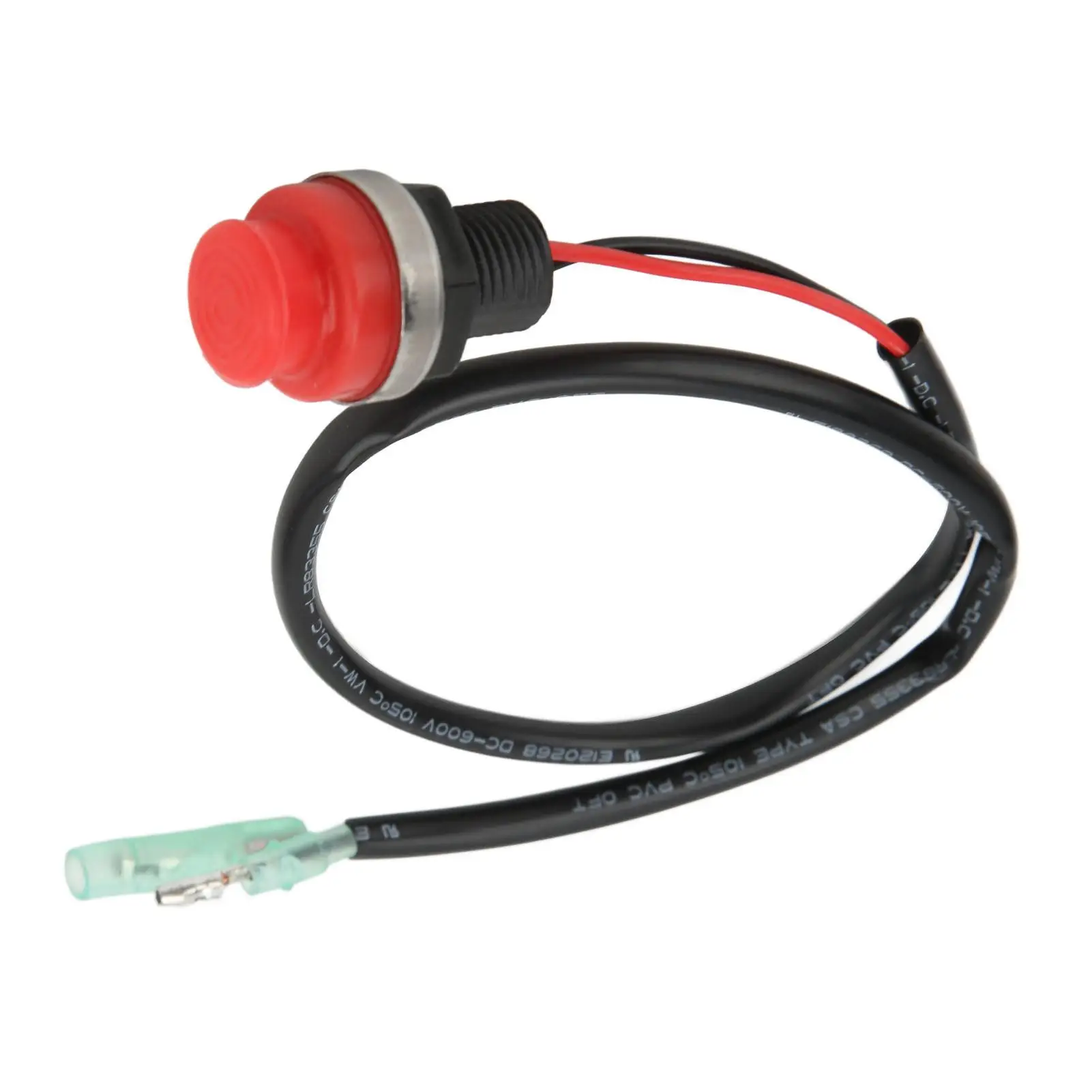 

Emergency Engine Kill Switch Round Outboard Start Stop Push Button 17.72inch Wire Universal Red for boats for yachts