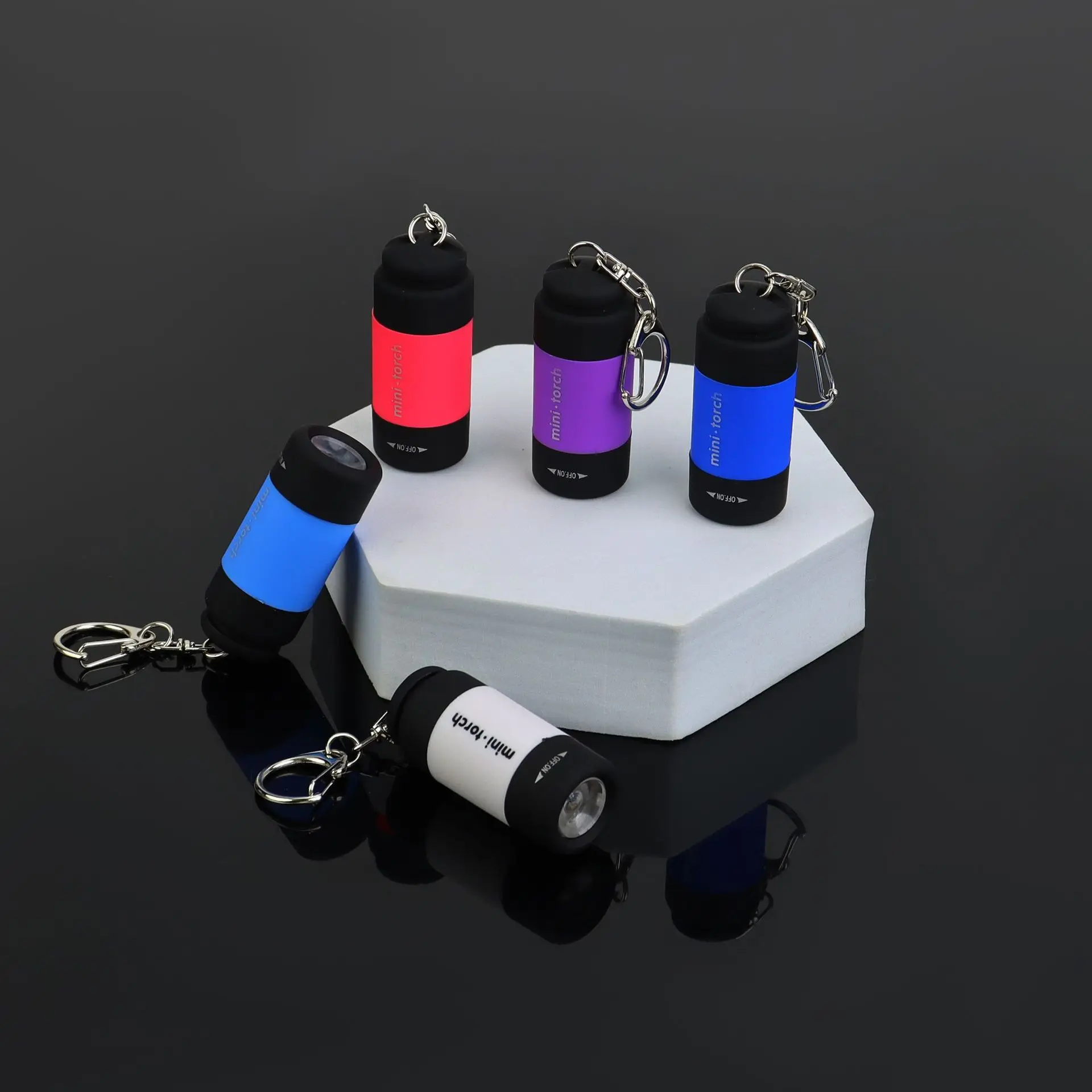 Mini LED Light Keychain Flashlight USB Rechargeable Waterproof Outdoor Hiking Camping Micro Flashlight Key Pendant